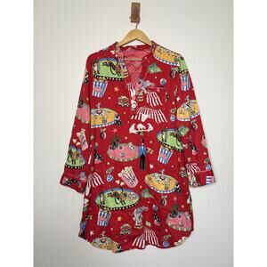 Nic & Nora 3 Ring Circus Sleep Night Shirt Cotton Size Medium